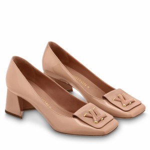 Louis Vuitton Shake Pumps 55mm In Nude Patent Calfskin