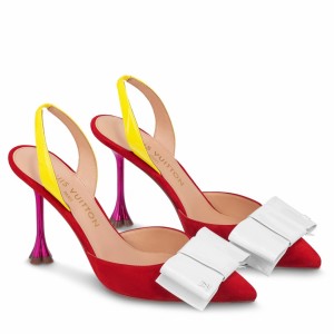 Louis Vuitton Blossom Slingback Pumps 95mm with Patent Leather Bow