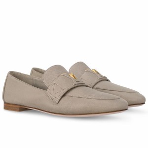 Louis Vuitton Women's LV Capri Loafers in Grey Leather