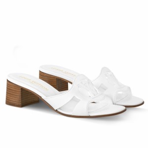 Louis Vuitton LV Isola Slides 45mm in White Calfskin