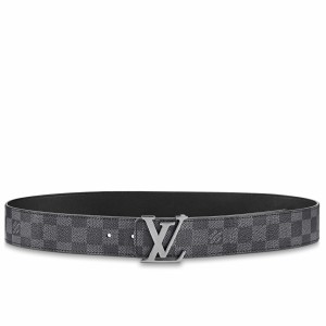 Louis Vuitton LV Initiales Reversible 40MM Belt In Damier Graphite Canvas M0213Q