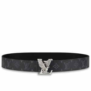 Louis Vuitton LV Dove 40MM Reversible Belt In Monogram Eclipse Canvas M0576V