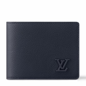 Louis Vuitton Multiple Wallet in Navy Blue LV Aerogram Leather M11531