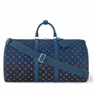 Louis Vuitton Keepall Bandouliere 55 Bag in Green Monogram Gradient Canvas M11558