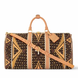 Louis Vuitton Keepall Bandouliere 50 Bag in Parfleche Canvas M11577