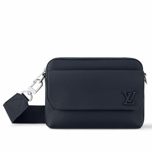 Louis Vuitton Fastline Messenger Bag in Navy Blue LV Aerogram Leather M11600