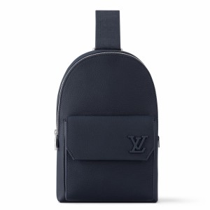 Louis Vuitton Pilot Slingbag in Navy Blue LV Aerogram Leather M11601