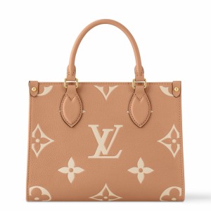 Louis Vuitton Onthego PM Bag in Bicolor Monogram Empreinte Leather M12513