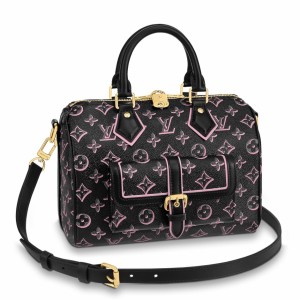 Louis Vuitton Speedy Bandouliere 25 Bag In Black Monogram Canvas M20852