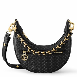 Louis Vuitton Loop Bag In Black Monogram Empreinte Leather M22591