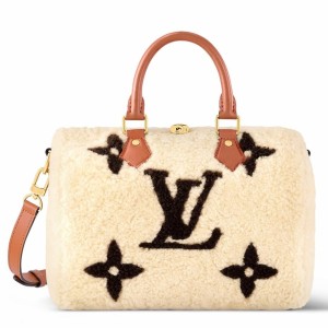 Louis Vuitton Speedy Bandouliere 25 Bag in Shearling M23468