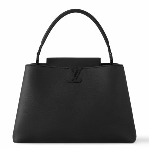 Louis Vuitton Capucines GM Souple Bag in Black Matte Leather M24880
