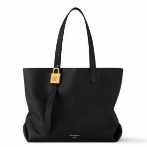 Louis Vuitton Low Key Cabas MM Bag in Black Leather M25341