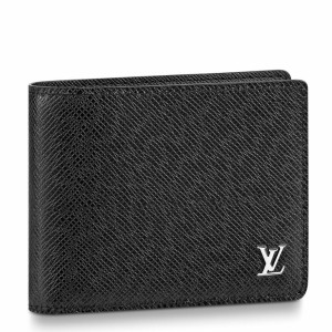 Louis Vuitton Multiple Wallet In Black Taiga Leather M30295