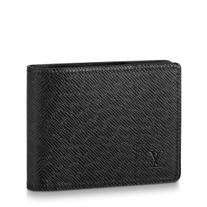 Louis Vuitton Multiple Wallet In Black Taiga Leather M30952