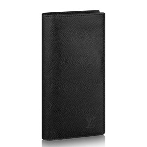Louis Vuitton Brazza Wallet In Black Taiga Leather M32572