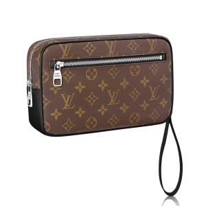 Louis Vuitton Kasai Clutch In Monogram Macassar Canvas M42838