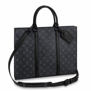 Louis Vuitton Sac Plat Horizontal Zippe Bag Monogram Eclipse Canvas M45265