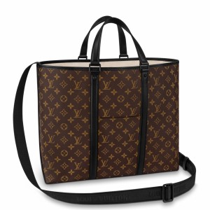 Louis Vuitton Weekend Tote GM In Monogram Macassar Canvas M45733