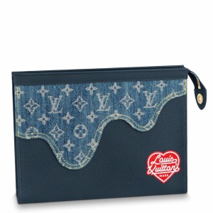 Louis Vuitton Pochette Voyage MM In Monogram Denim M45961