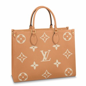 Louis Vuitton OnTheGo MM Bag In Bicolor Monogram Empreinte Leather M45982