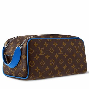 Louis Vuitton Dopp Kit Toilet Pouch in Monogram Macassar Canvas M46763