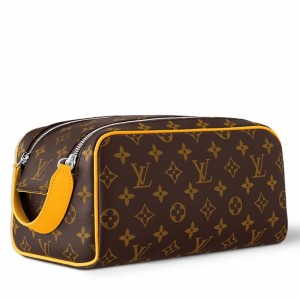 Louis Vuitton Dopp Kit Toilet Pouch in Monogram Macassar Canvas M46764