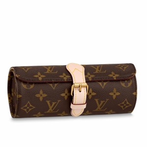 Louis Vuitton 3 Watch Case In Monogram Canvas M47530