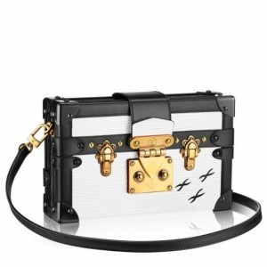 Louis Vuitton Petite Malle Bag In White Epi Leather M50015