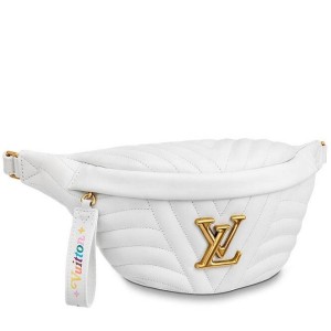 Louis Vuitton New Wave Bum Bag In White Leather M53861