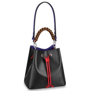 Louis Vuitton Black Epi Neonoe Bag With Braided Handle M53916