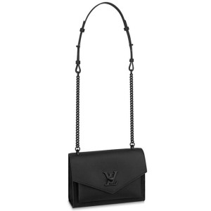 Louis Vuitton Black Mylockme BB Bag with Blakc Hardware M55848