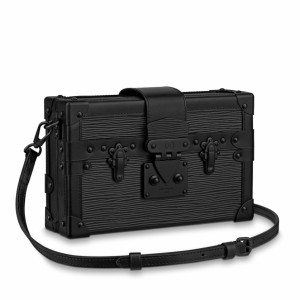 Louis Vuitton All Black Petite Malle Bag In Epi Leather M55859