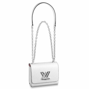 Louis Vuitton Twist Mini Bag In White Epi Leather M56118