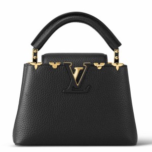 Louis Vuitton Capucines Mini Bag with Metallic Monogram Flowers M56669