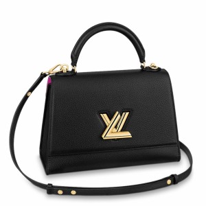 Louis Vuitton Twist One Handle Handbag In Black Leather M57090
