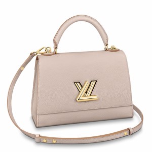 Louis Vuitton Twist One Handle Handbag In Greige Leather M57092
