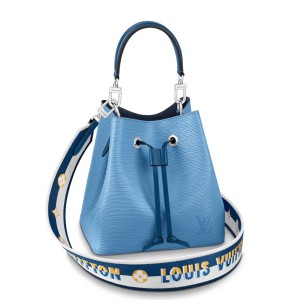 Louis Vuitton Blue Epi Neonoe BB Bag With Jacquard Strap M57691