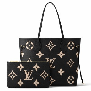 Louis Vuitton Neverfull MM Bag In Monogram Empreinte Leather M58907