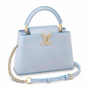 Louis Vuitton Capucines BB Bag in Blue Taurillon Leather M59868