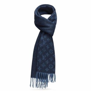Louis Vuitton Blue Monogram Gradient Scarf M70257