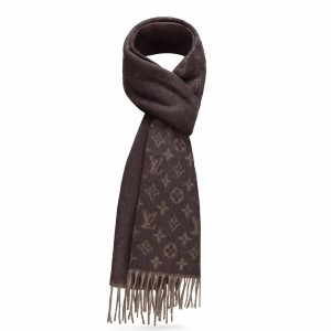 Louis Vuitton Dark Brown Monogram Gradient Scarf M70258