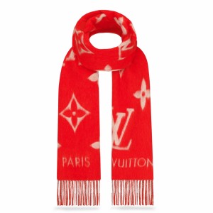 Louis Vuitton Red Reykjavik Scarf M70813