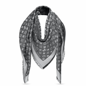 Louis Vuitton Black Monogram Denim Shawl M71378