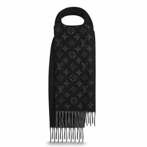 Louis Vuitton Black Monogram Gradient Scarf M71607
