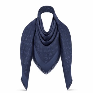Louis Vuitton Blue Monogram Shawl M72412