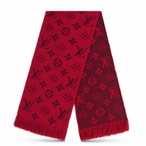 Louis Vuitton Red Logomania Scarf M72432