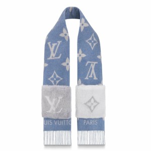 Louis Vuitton Blue Cold Reykjavik Scarf M76342