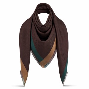 Louis Vuitton Brown On The Edge Monogram Shawl M76465