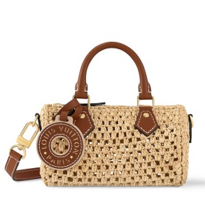 Louis Vuitton Nano Speedy Bag in Natural Raffia M83525